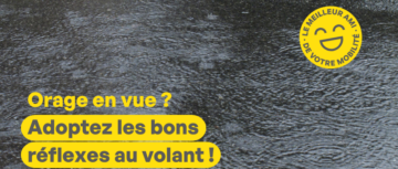Conduire en cas d'orage ; les bons réflexes